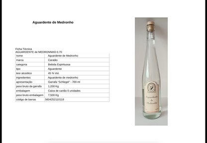 Aguardente de Medronho 0,70 c/45%